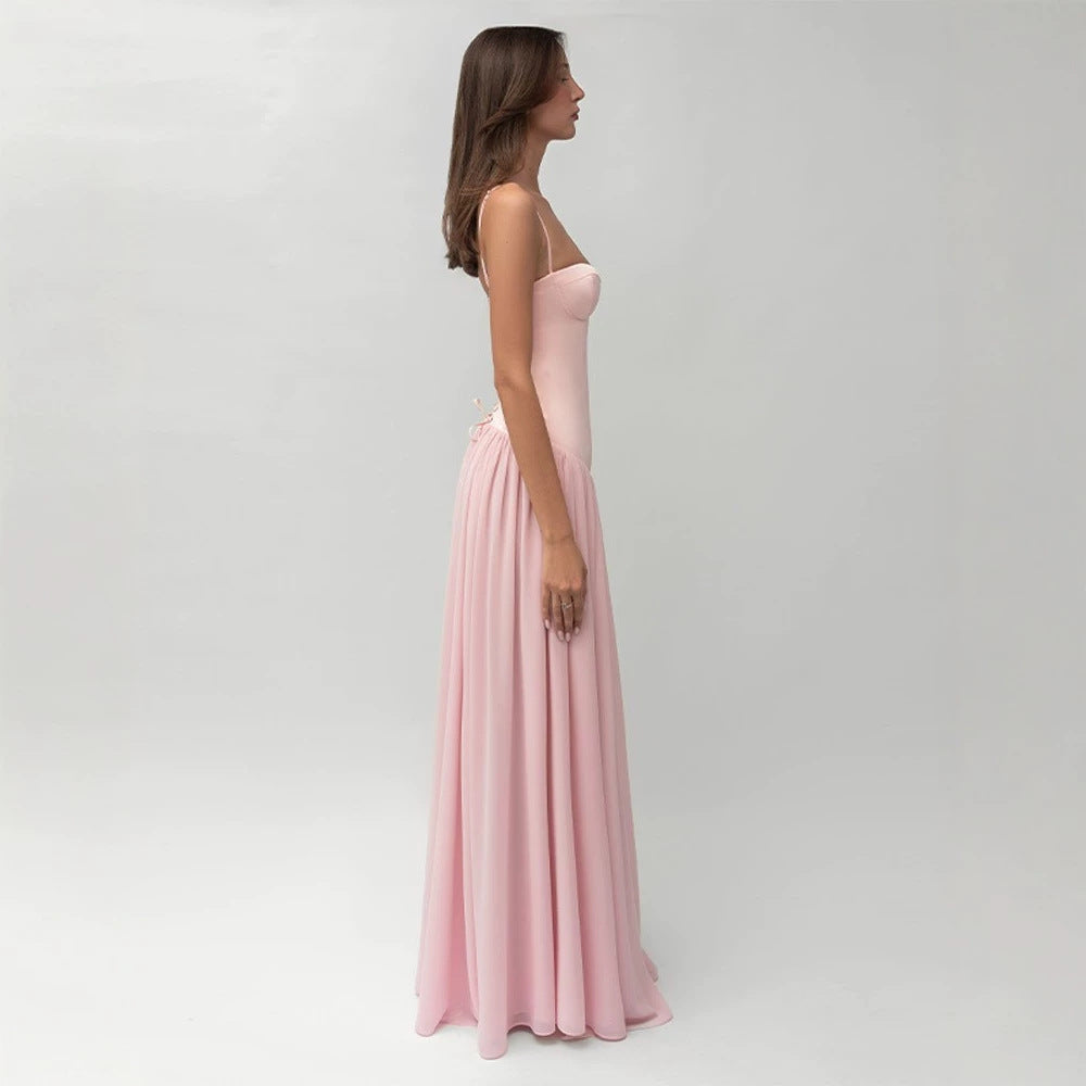 Damen nan modellierendes Bustier-Abendkleid mit vorgeformter Miederkonstruktion und weitfallendem Chiffon-Tellerrock