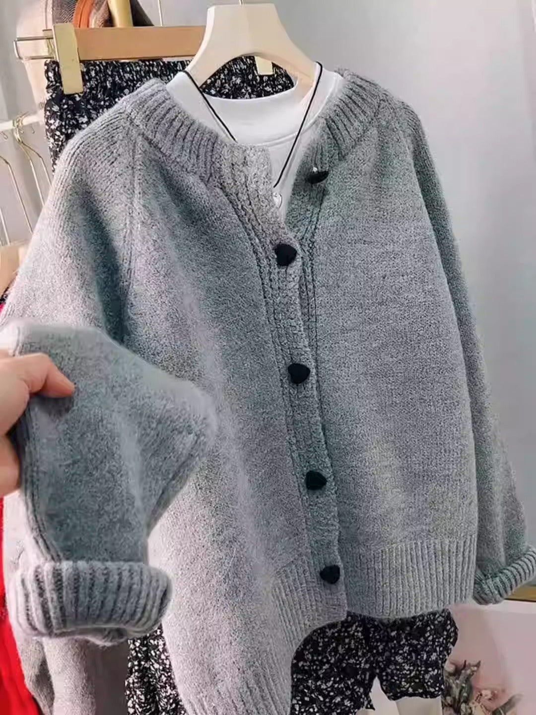 Damen Kuschelige Strickjacke Shop Nory