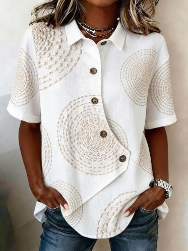 Damen Besonders gestaltete Bluse mit einzigartigem Knopfdetail