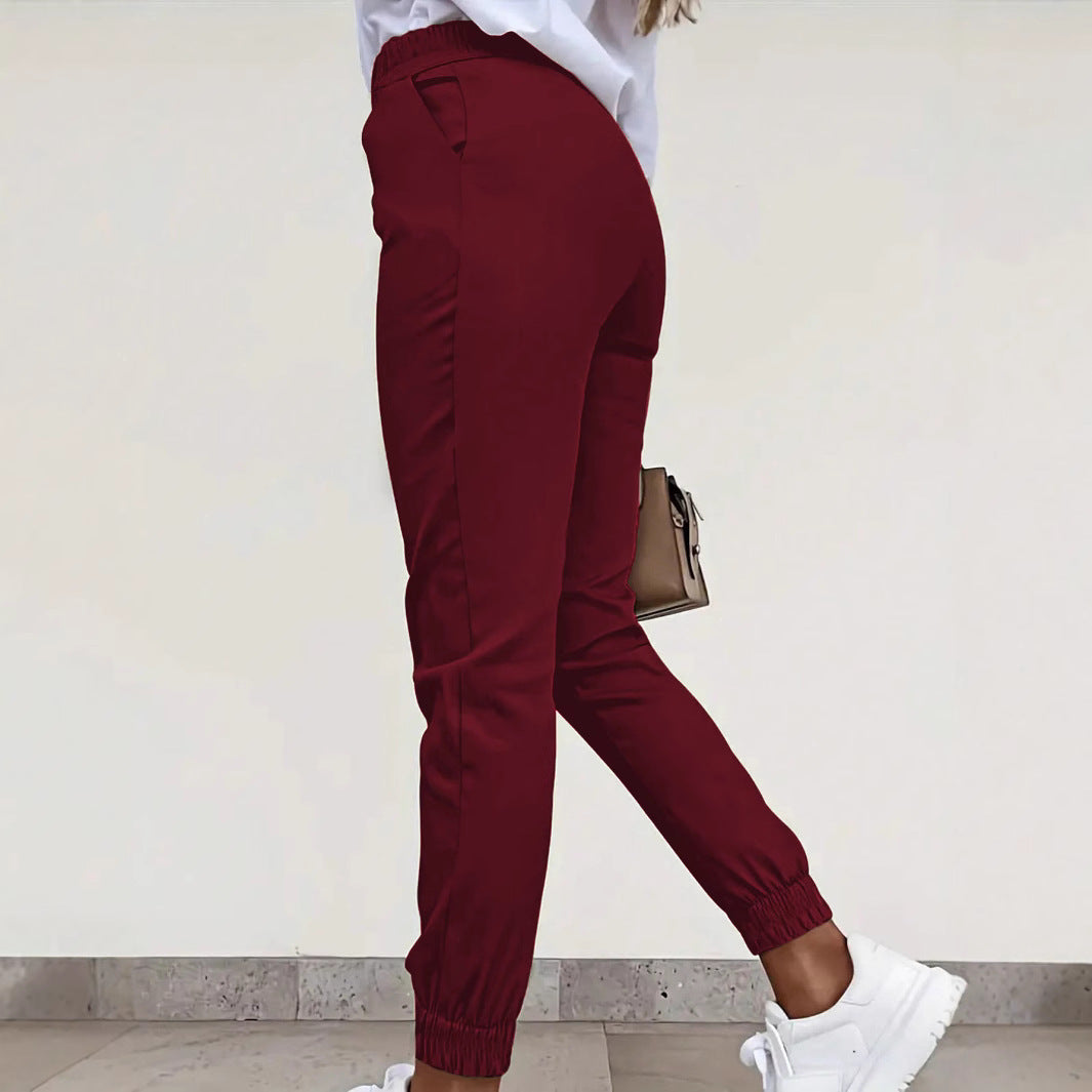 Damen bequeme Slim-Fit Chino-Hose