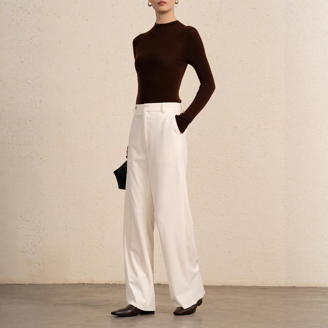 Damen Hochtaillierte Weite Cordhosen Shop Nory