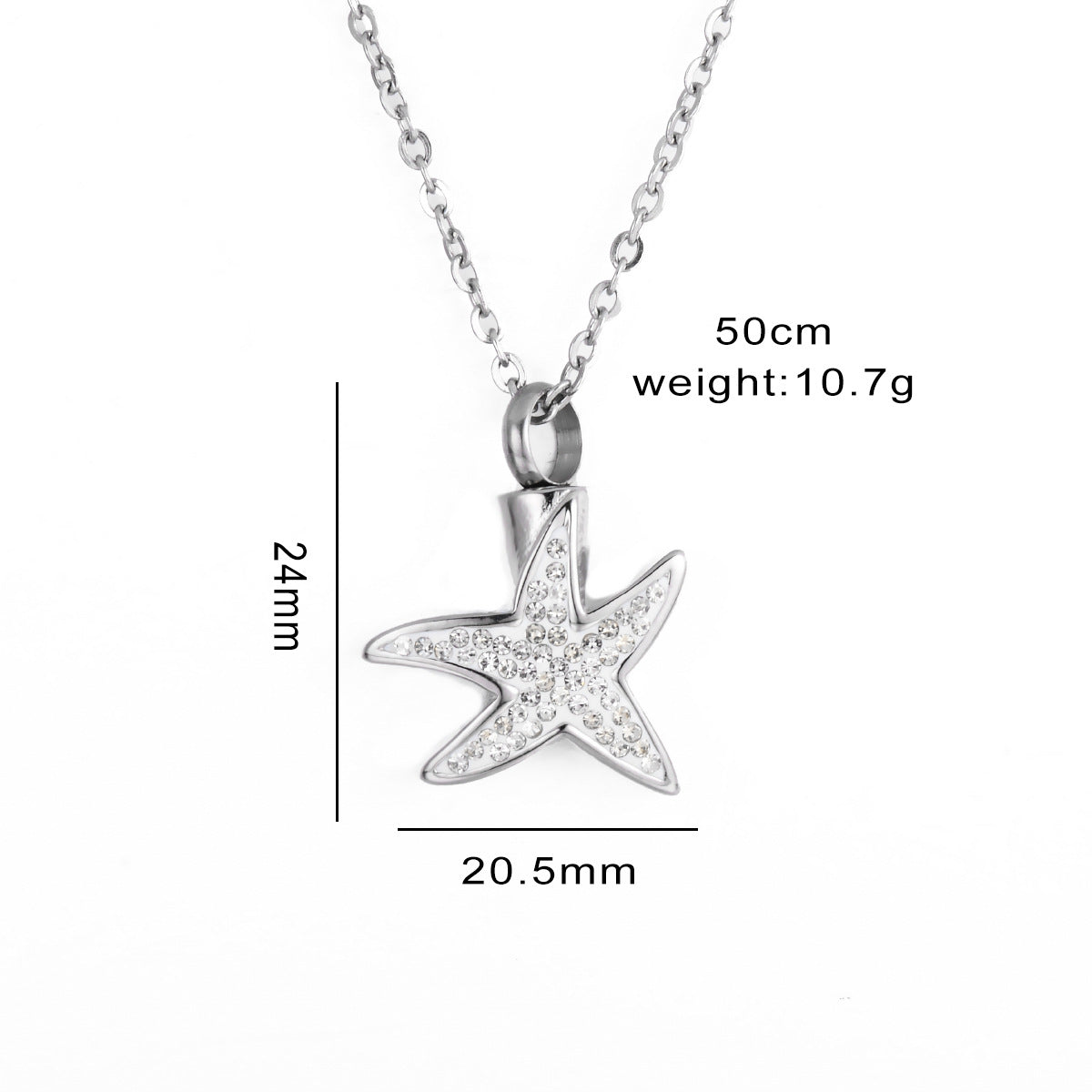 Damen Schmuckanhänger in Form eines Seesterns mit funkelnden Zirkonia Shop Nory