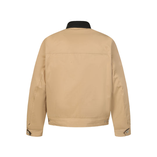 Unisex Kurzboxy gesteppte Blousonjacke mit kontrastierendem Lederoptikkragen Shop Nory