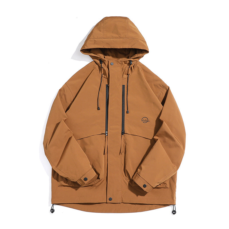 Unisex Technische Outdoorjacke im Boxy‑Cut mit Kapuze und vertikalen Brustreißverschlüssen Shop Nory