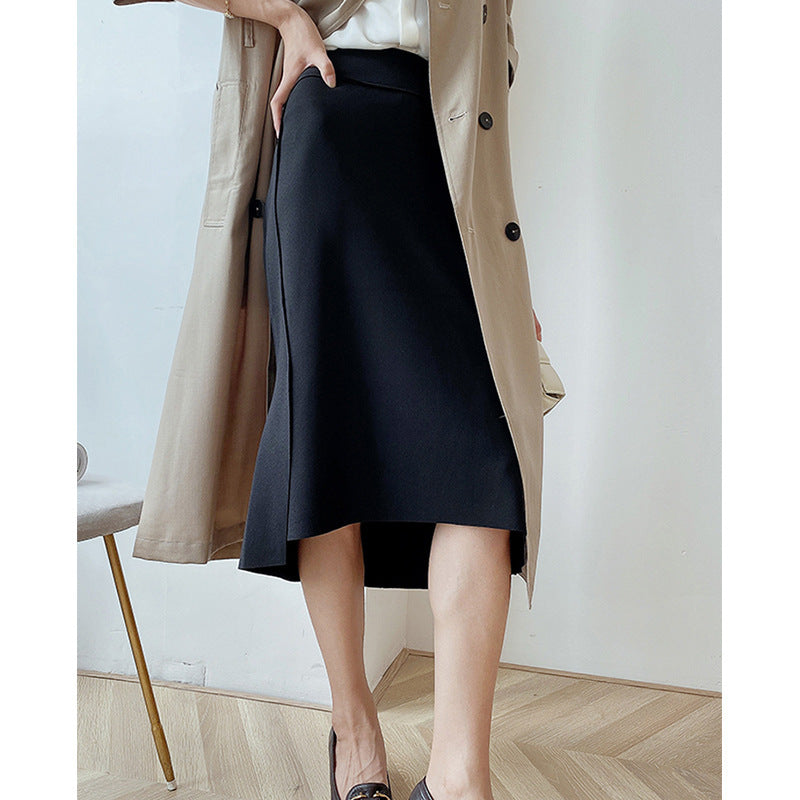 Damen Eleganter Bleistiftrock mit asymmetrischem Saum Shop Nory