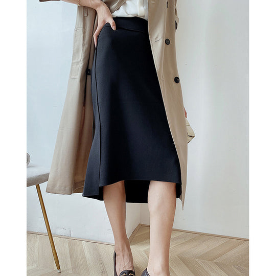 Damen Eleganter Bleistiftrock mit asymmetrischem Saum Shop Nory
