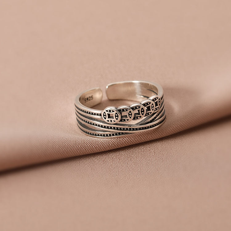 Damen filigraner Ring mit kunstvoller Wellenstruktur Shop Nory