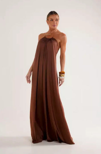 Elegantes Maxikleid mit Halsband