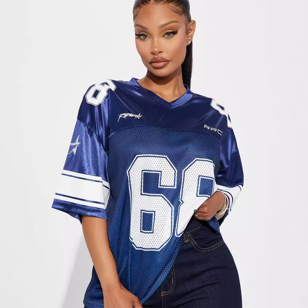 Shopnory | Lässiges Sportliches Kurzarm-Jersey-T-Shirt