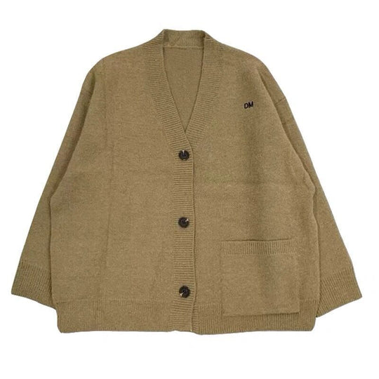 Damen Grob gestrickter Cardigan mit lässigem Schnitt und großen Taschen