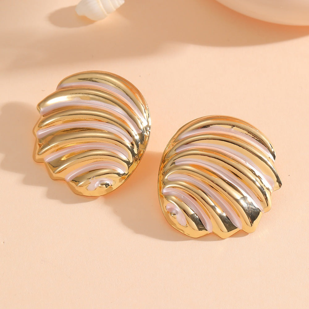 Damen Ohrclips im maritimen Muschel-Design Shop Nory