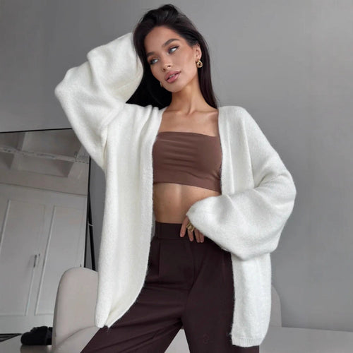 Damen Flauschiger Oversized Cardigan Shop Nory