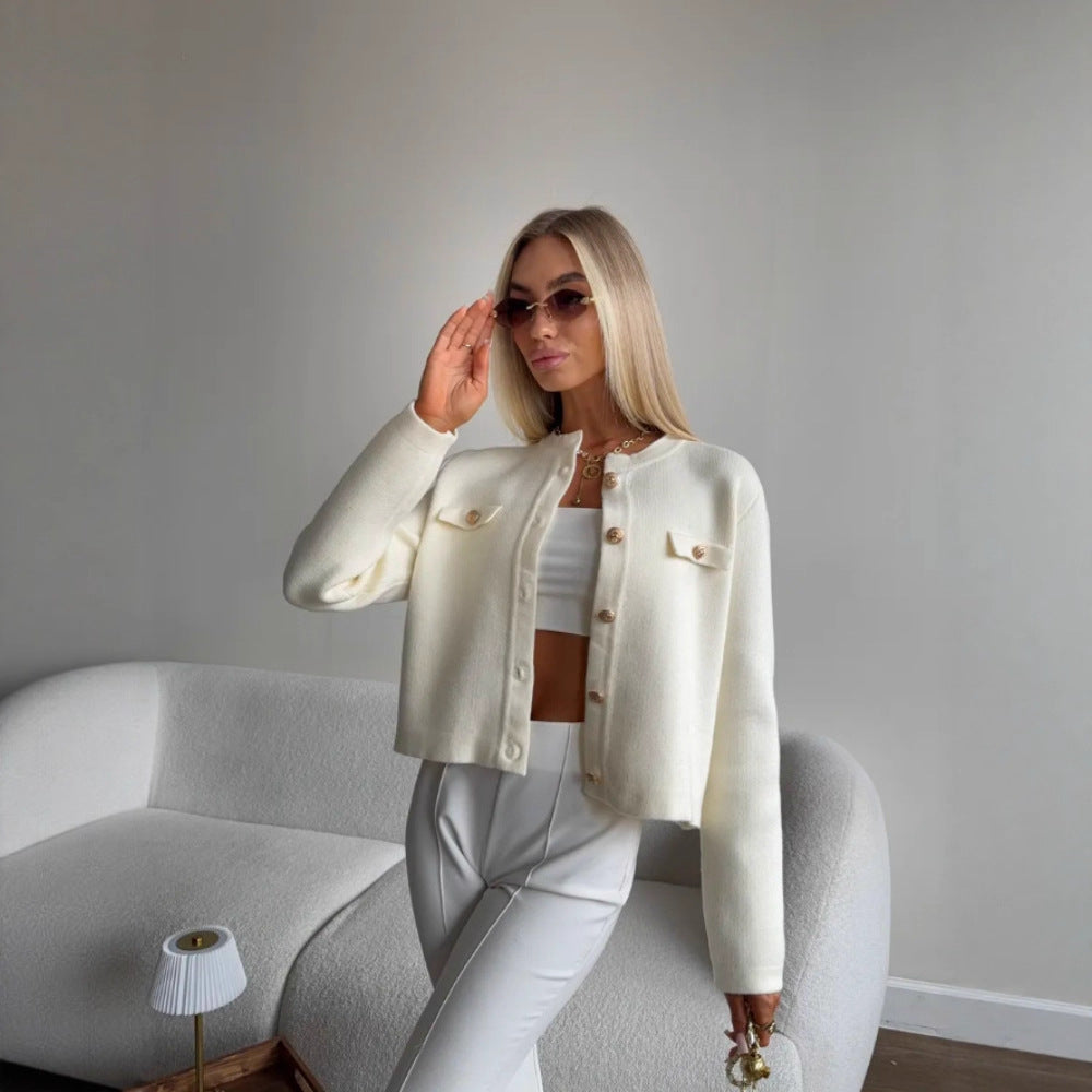 Damen Modische Kurze Strickjacke Shop Nory