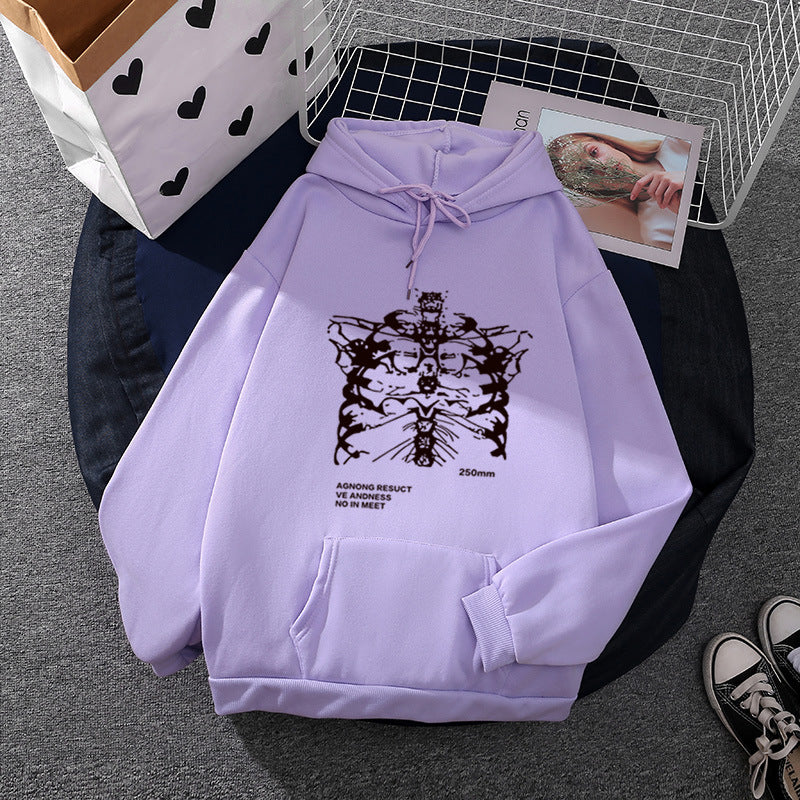 Unisex nan oversized Kapuzenpullover mit anatomischem Grafikprint, Kängurutasche und verstellbarer Kordel Shop Nory