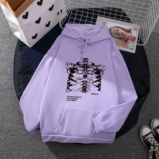 Unisex nan oversized Kapuzenpullover mit anatomischem Grafikprint, Kängurutasche und verstellbarer Kordel Shop Nory