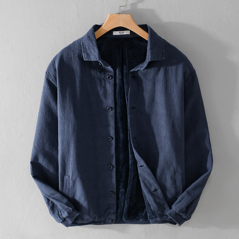 Herren Gefütterte Overshirt-Jacke aus Leinen-Mix Shop Nory