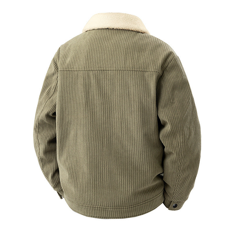 Herren Lässige Cordjacke mit Teddyfutter Shop Nory
