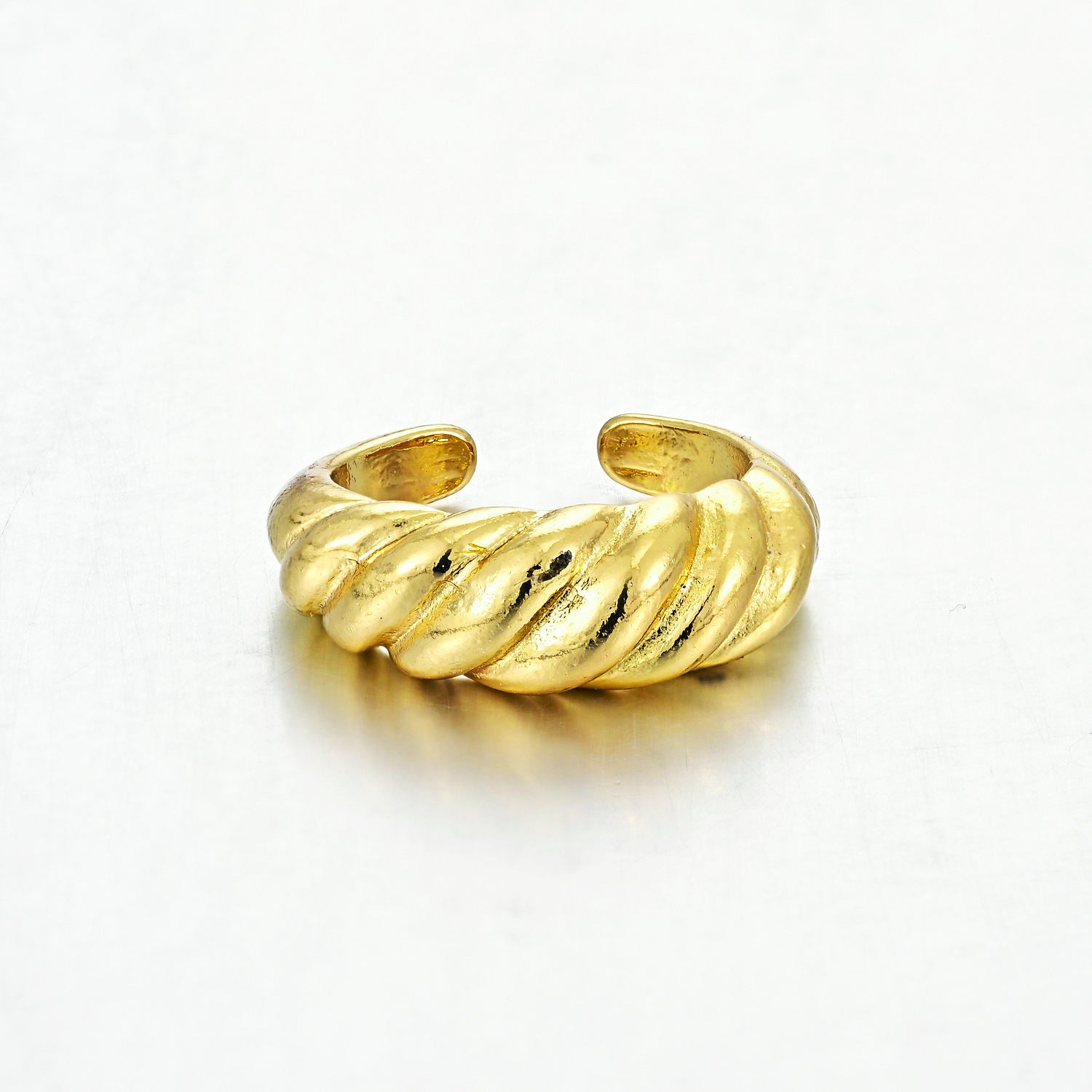 Damen offener Ring mit kunstvollem Zopfmuster Shop Nory