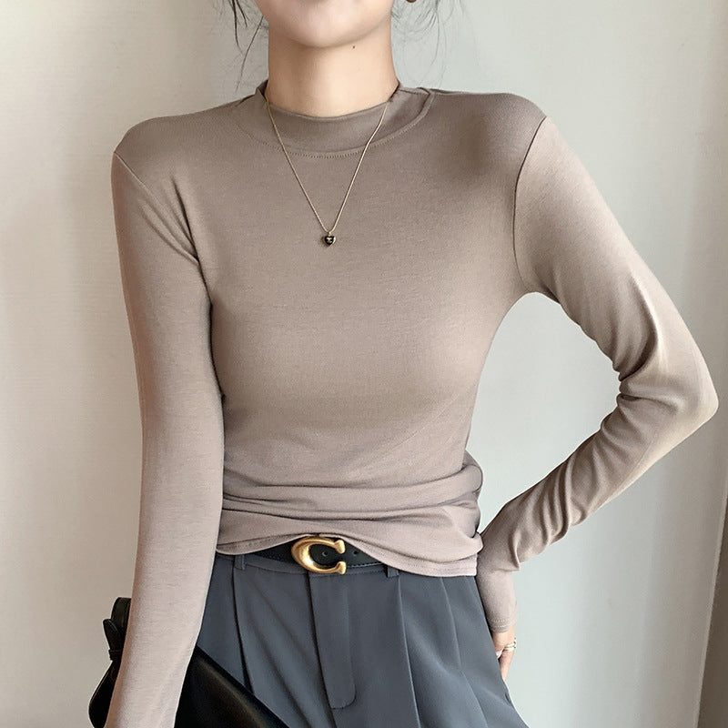 Damen Elegantes Langarmshirt mit hochgeschlossenem Ausschnitt Shop Nory