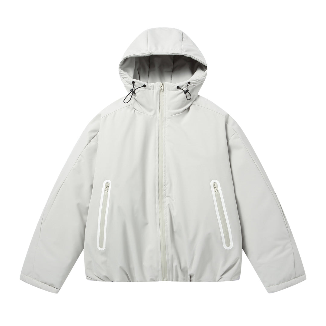 Unisex Kurzboxy Wetterschutz‑Pufferjacke mit Kapuze und versiegelten Reißverschlüssen Shop Nory