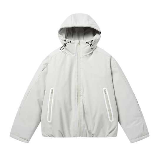 Unisex Kurzboxy Wetterschutz‑Pufferjacke mit Kapuze und versiegelten Reißverschlüssen Shop Nory
