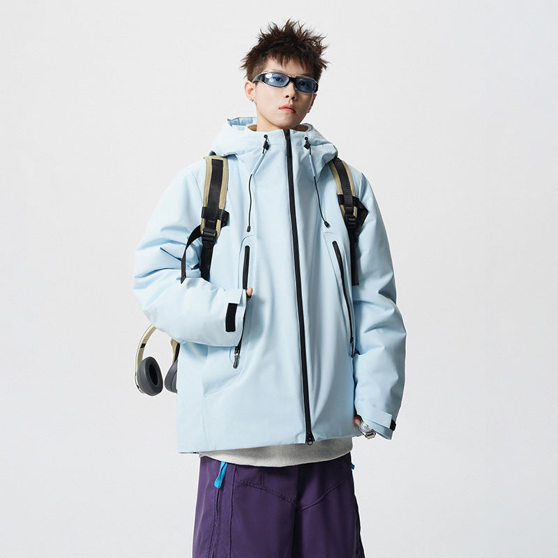 Herren wattierte, wasserabweisende Tech-Outdoorjacke mit Kapuze Shop Nory
