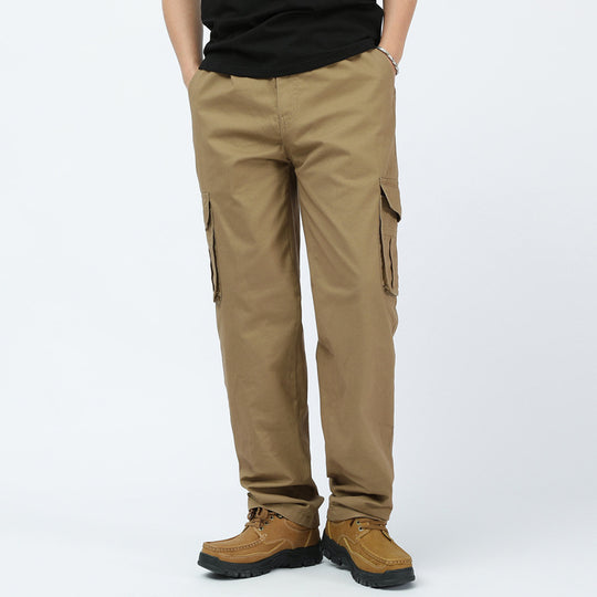 Herren Baumwoll-Twill Cargohose im Relaxed-Fit mit geradem Bein und großem Klappfach Shop Nory