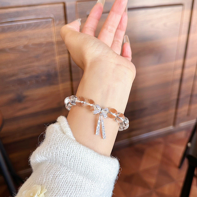 Damenarmband mit funkelndem Kristall-Detail und elegantem Schleifen-Design Shop Nory