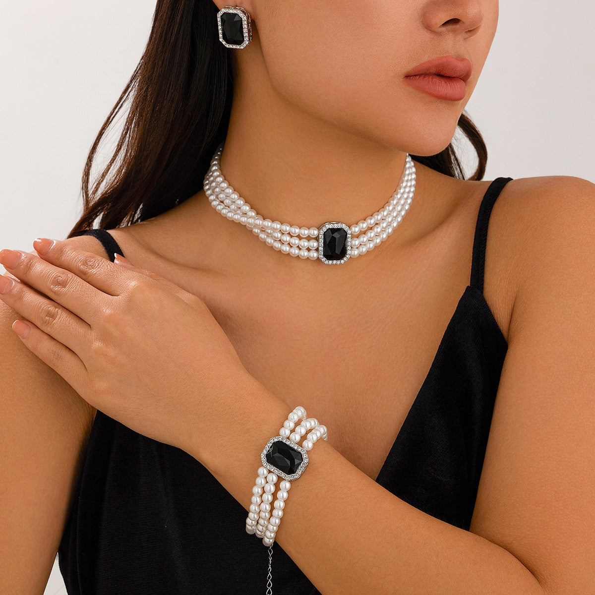 Damen Schmuckset mit Perlen Shop Nory