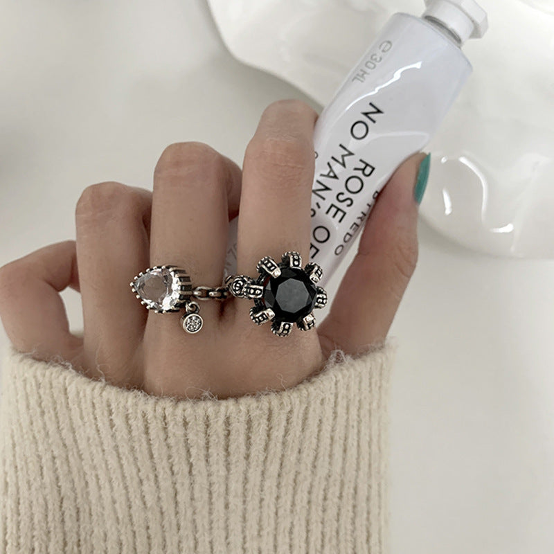 Damen Statement-Ring mit funkelndem Stein Shop Nory