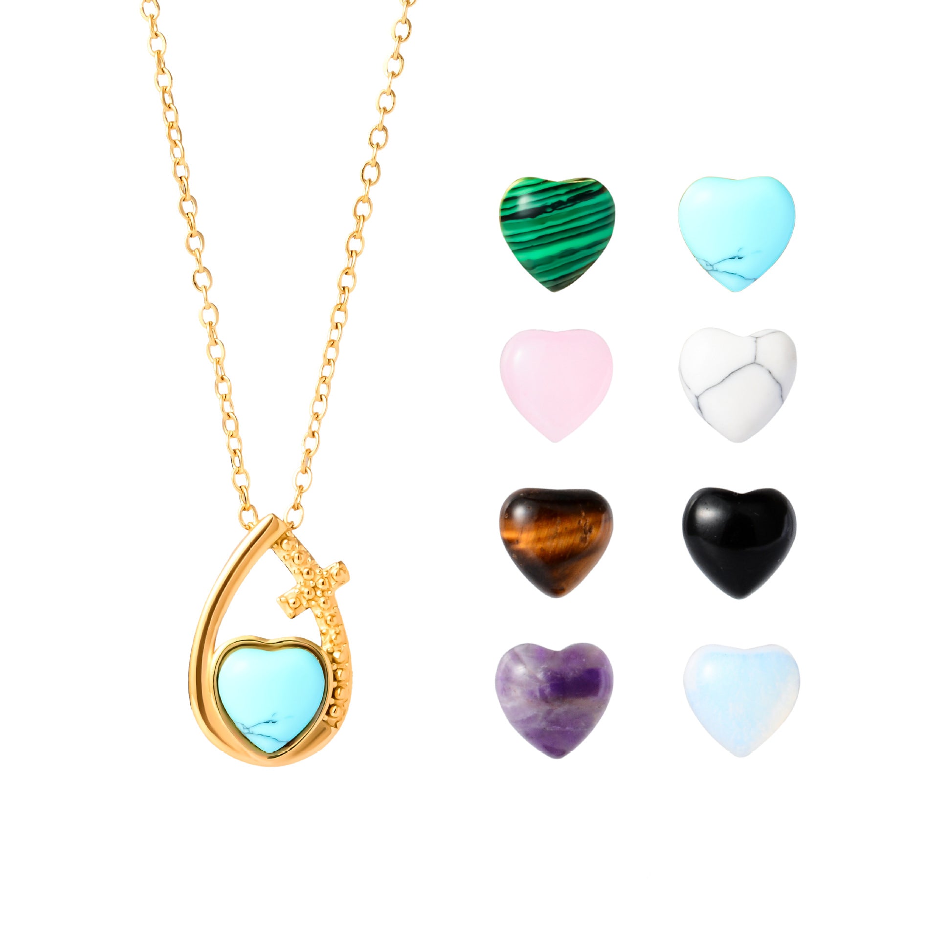 Damen Halskette mit herzförmigem Anhänger Shop Nory
