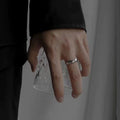 Damen Silberner Ring mit elegantem Wellenmuster Shop Nory