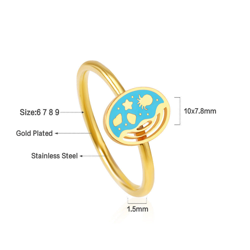 Damen verstellbarer Ring mit modernem Sternendesign Shop Nory
