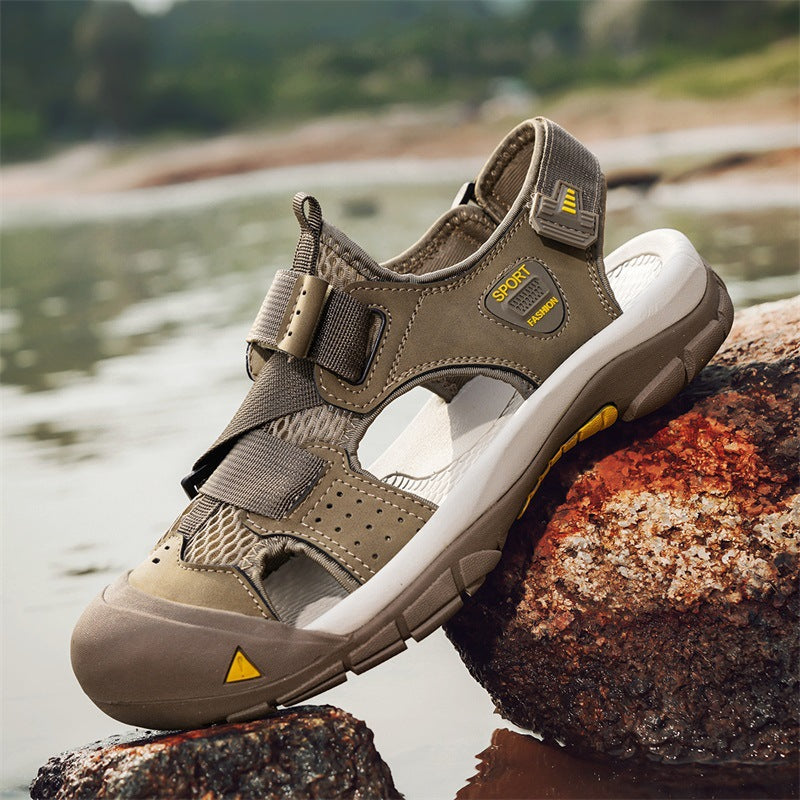 Herren Sportliche Outdoor-Sandalen mit verstellbarem Riemen und rutschfester Sohle