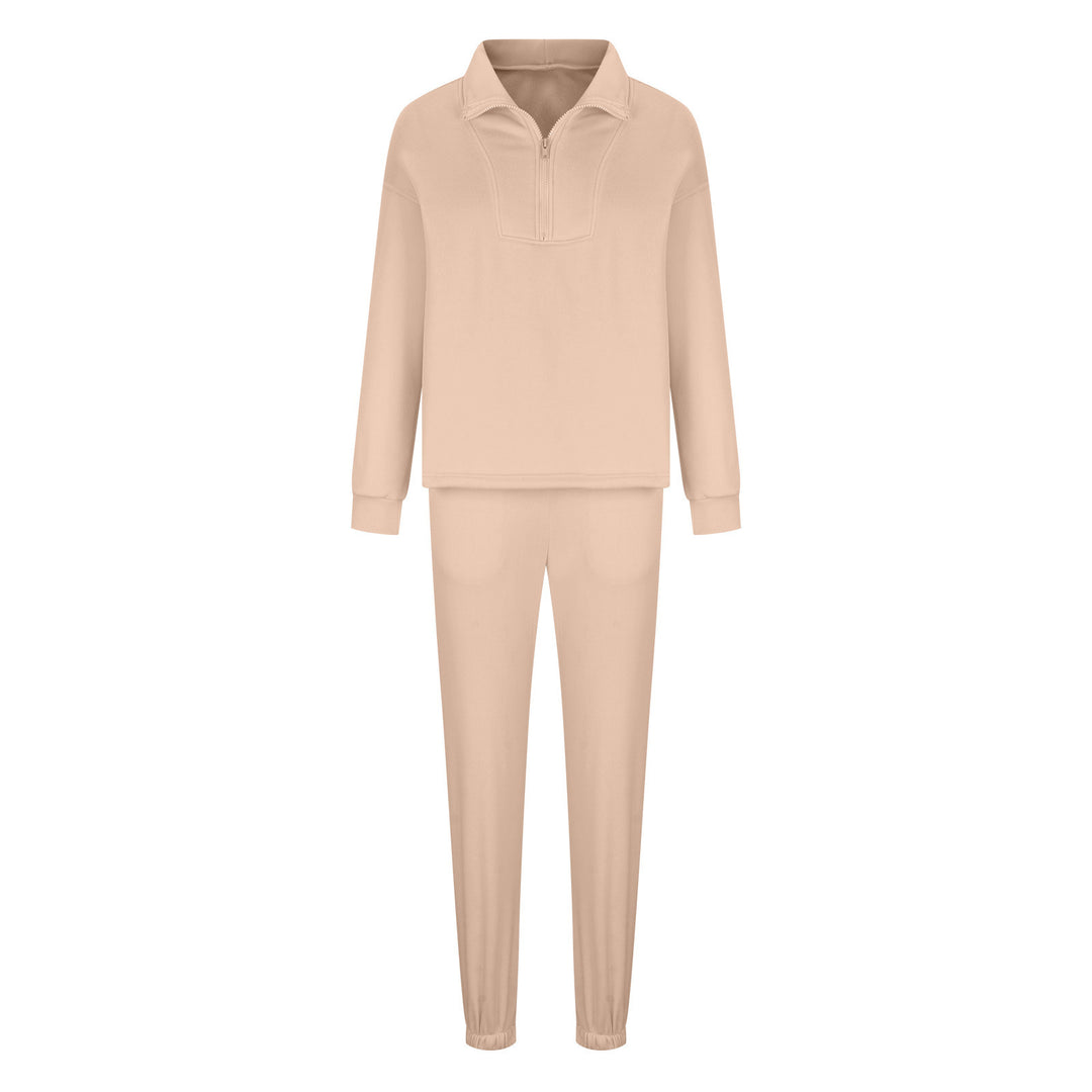 Damen Oversize-Halbzip-Lounge-Set aus schwerem French-Terry mit hohem Stehkragen Shop Nory