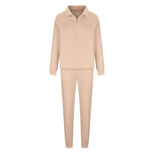 Damen Oversize-Halbzip-Lounge-Set aus schwerem French-Terry mit hohem Stehkragen Shop Nory