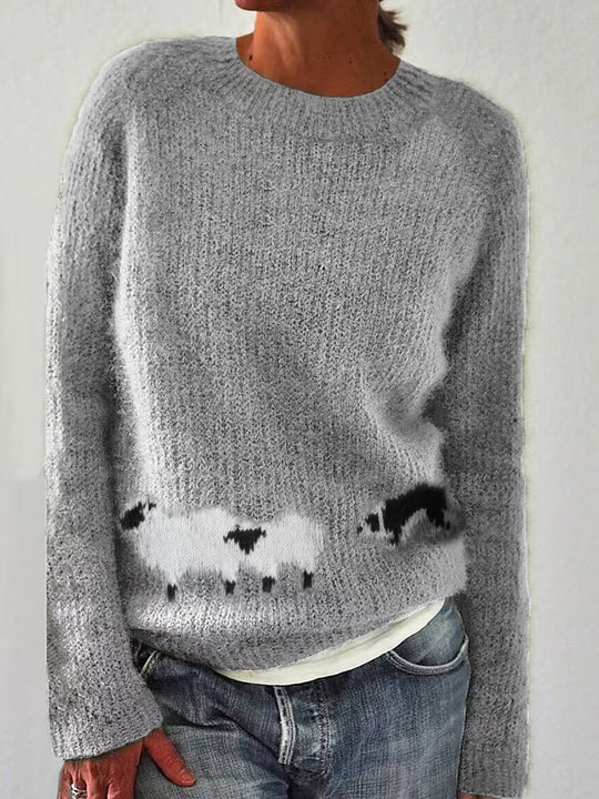 Damen nan Norwegerpullover aus Wollmix mit Rundhalsausschnitt und traditionellem Fair-Isle-Yoke Shop Nory