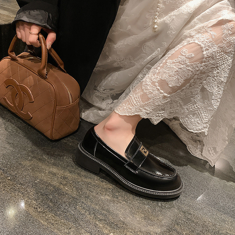 Damen Patent-Loafer im Penny-Design mit sculpted Blockabsatz Shop Nory