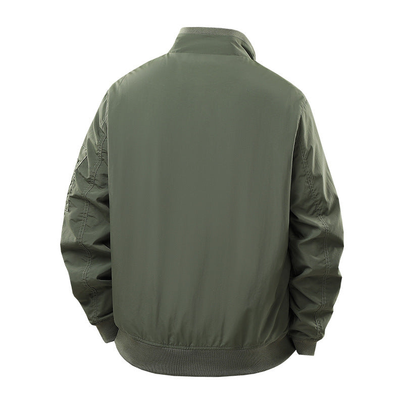 Herren Wind- und Wasserabweisende Urban-Bomberjacke mit Stehkragen und Mehrfach-Taschen Shop Nory