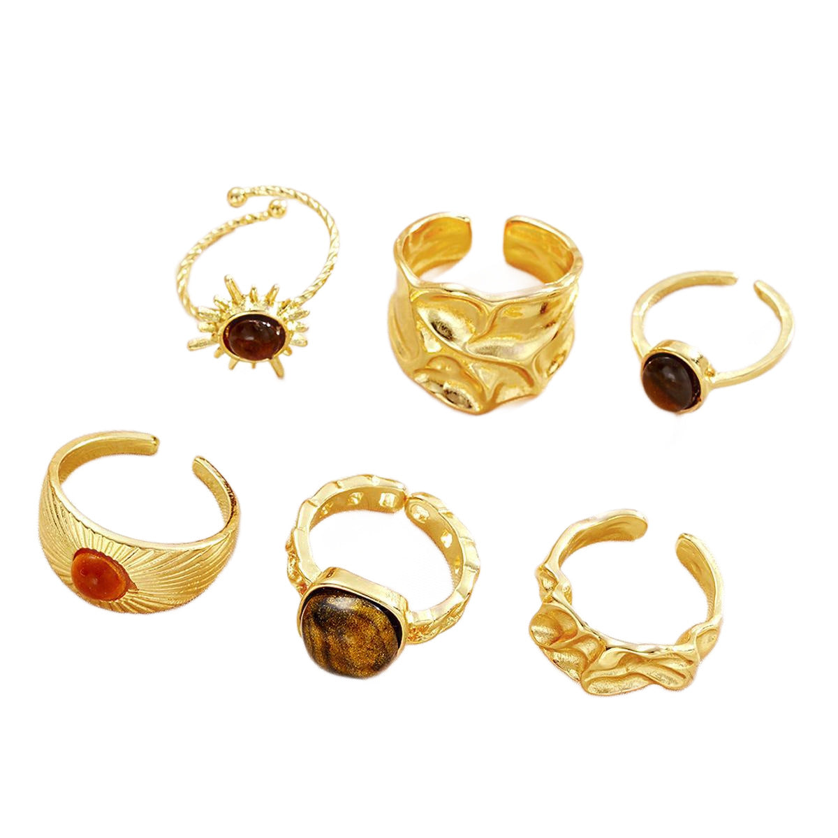 Damen Ring-Set mit künstlerischen und skulpturalen Designs Shop Nory
