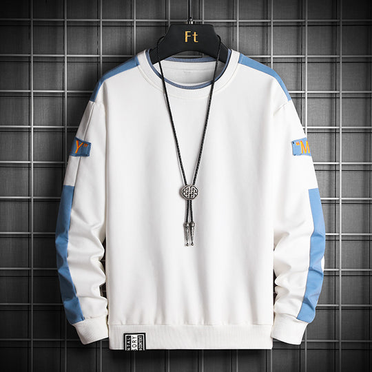 Herren Lockeres Sweatshirt im Urban-Layer-Look mit Schulterpaneelen und geripptem Saum Shop Nory