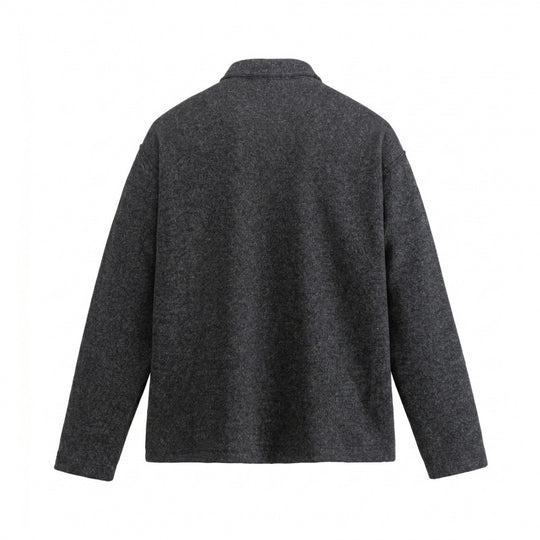 Unisex Boxy-Polo-Pullover aus Wollmix mit Henley-Knopfleiste und geradem Saum Shop Nory