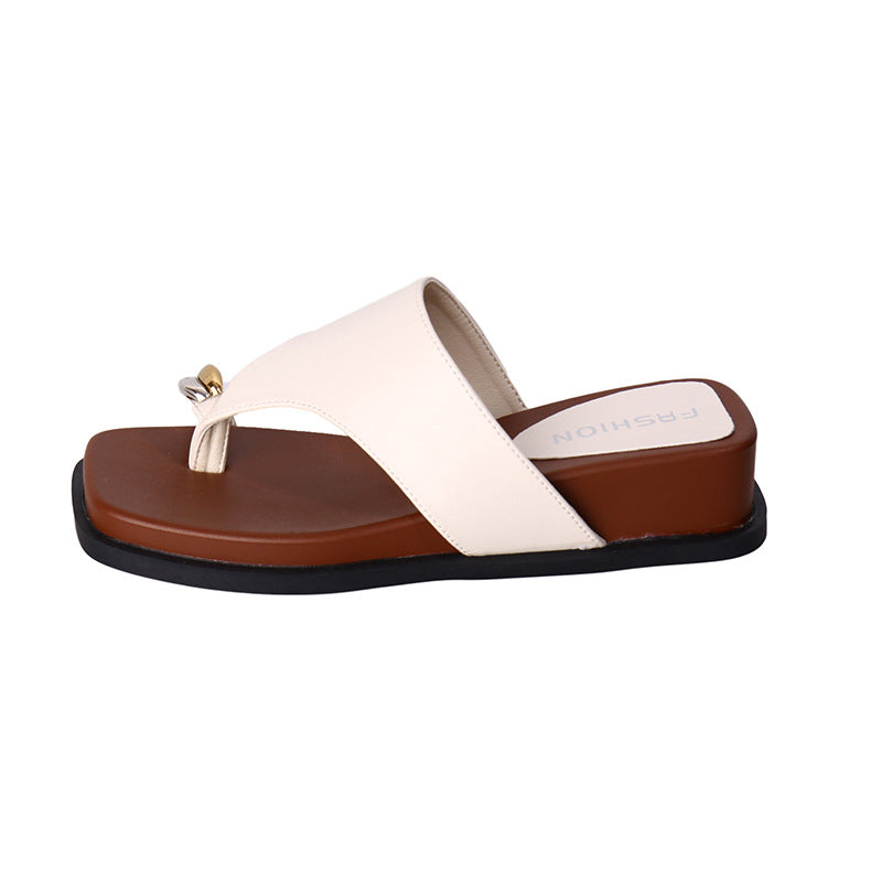 Damen Bequeme Zehentrenner-Sandalen mit modischem Riemendesign und ergonomischer Sohle