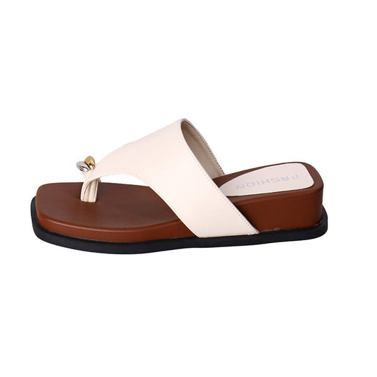 Damen Bequeme Zehentrenner-Sandalen mit modischem Riemendesign und ergonomischer Sohle