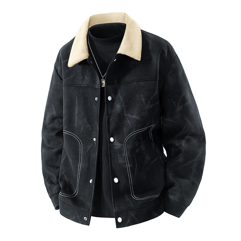Herren Lässige Jeansjacke mit warmem Futter Shop Nory
