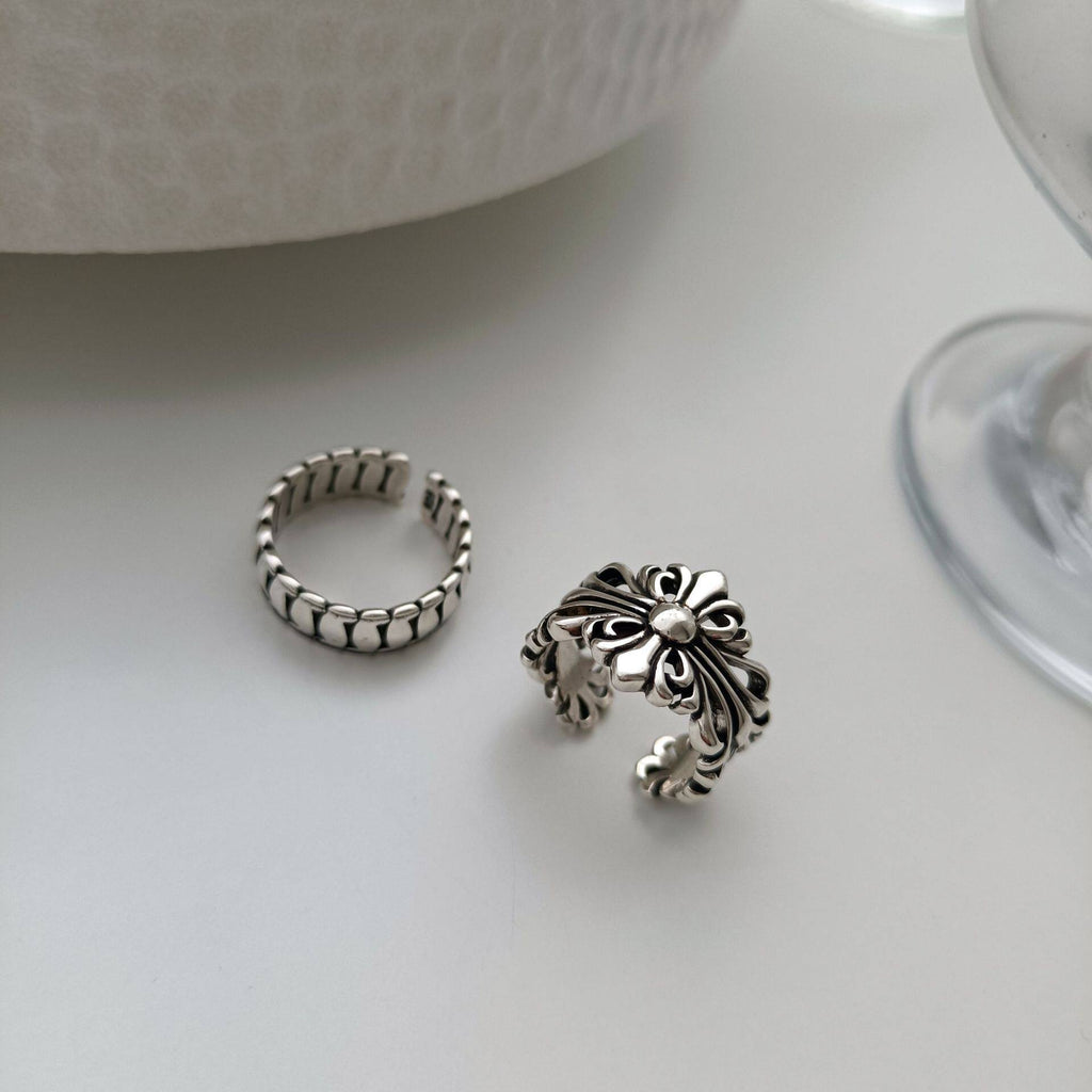 Damenring mit filigranem Blumenmuster Shop Nory