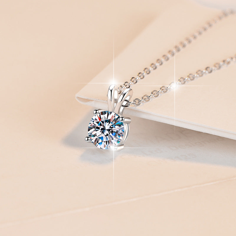 Damen elegante Halskette mit funkelndem Kristall Shop Nory