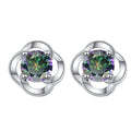 Damen Ohrringe im floralen Design mit buntem Kristall Shop Nory
