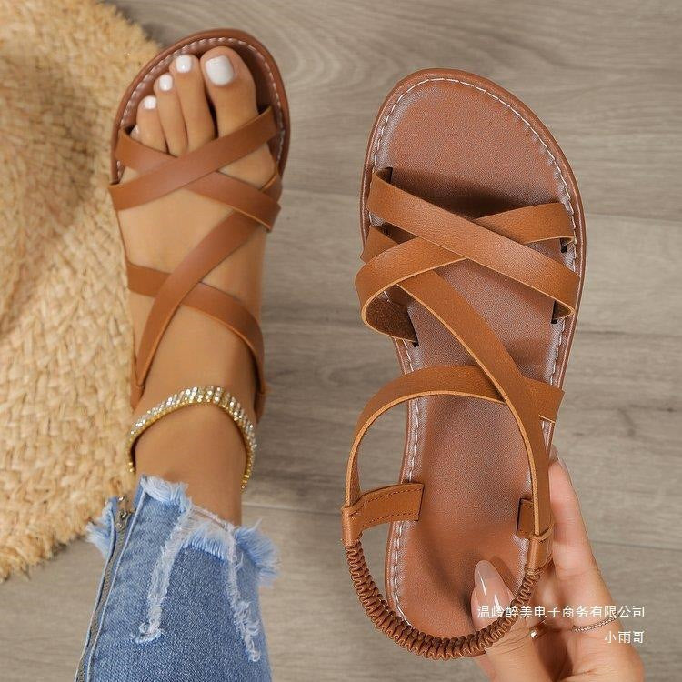Damen elegante und bequeme Riemchensandalen Shopnory