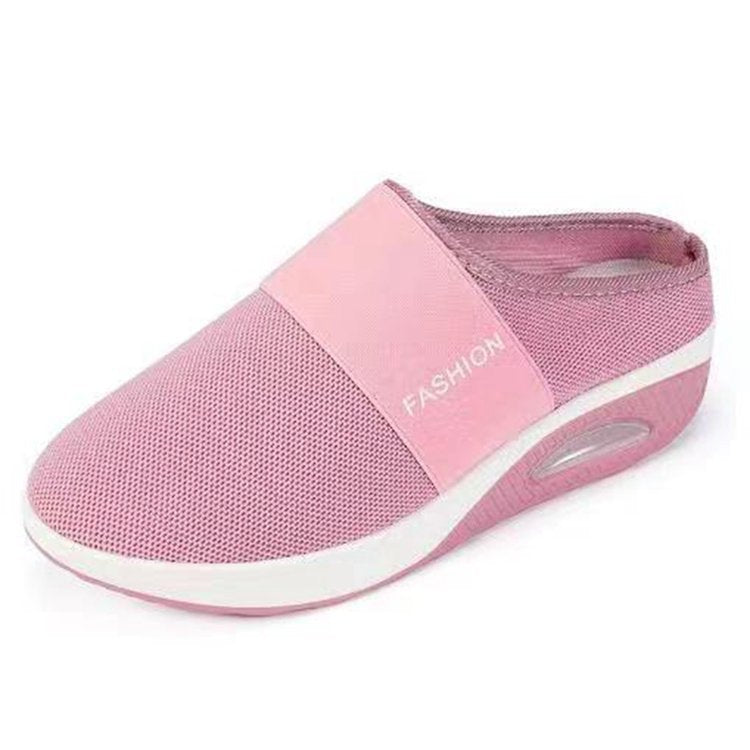Damen Komfort-Sport-Pantolette mit luftgepolsterter Plateau-Sohle und atmungsaktivem Mesh Shop Nory